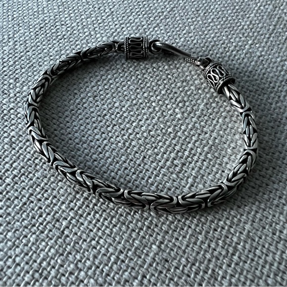 Sterling Silver Byzantine Braided Rope Bracelet - Picture 5 of 10